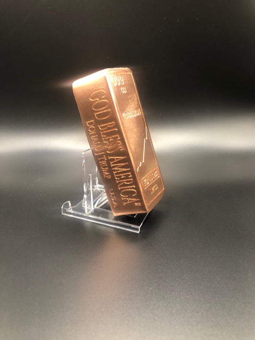 KB Bullion 1kg copper bar God Bless America Edition, hand poured, 99.9% pure copper